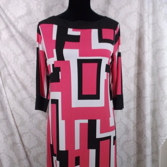 Brand New Emma&Michele Retro Color Block Dress M - Picture 5 of 8